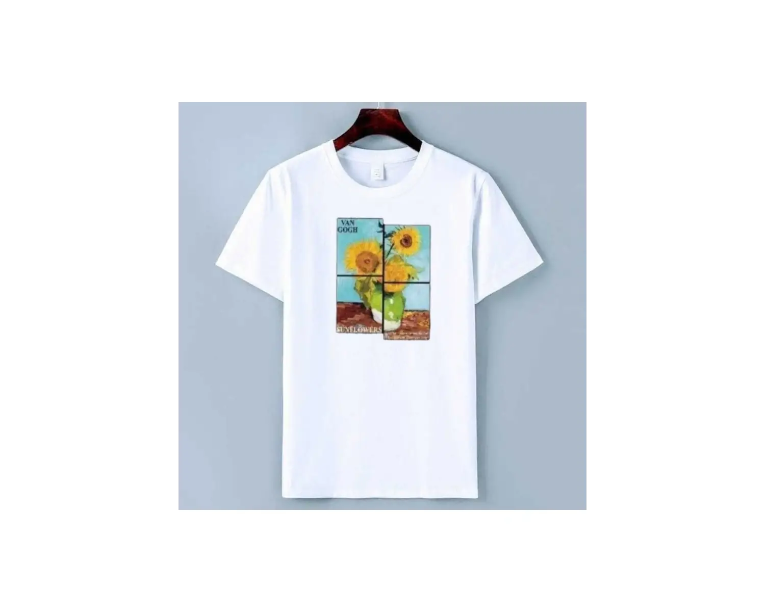 Unısex Oversıze Pamuklu Baskılı Siyah Beyaz Indigo Renk T-shirt