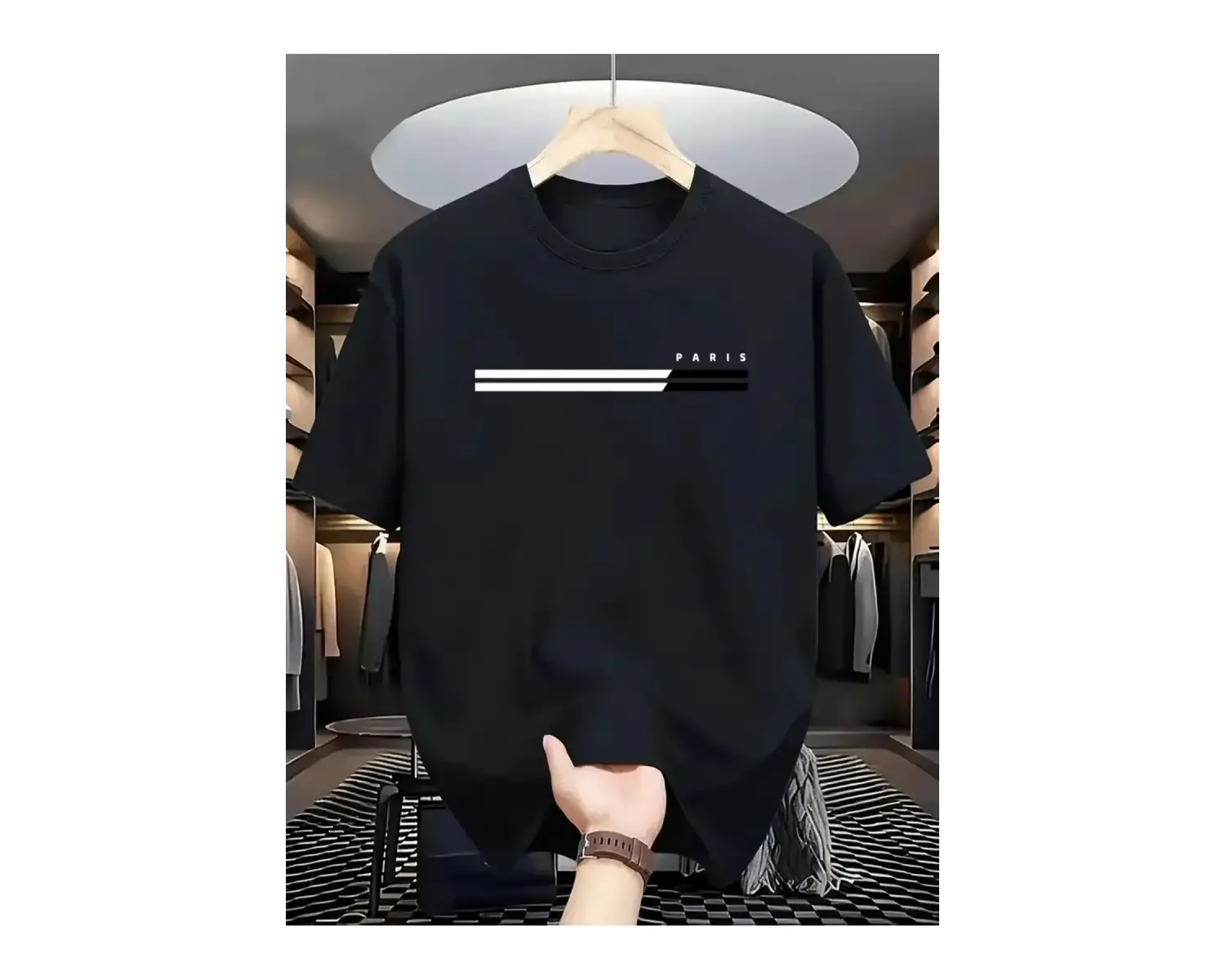 Unisex Paris Baskılı Oversize %100 Pamuk