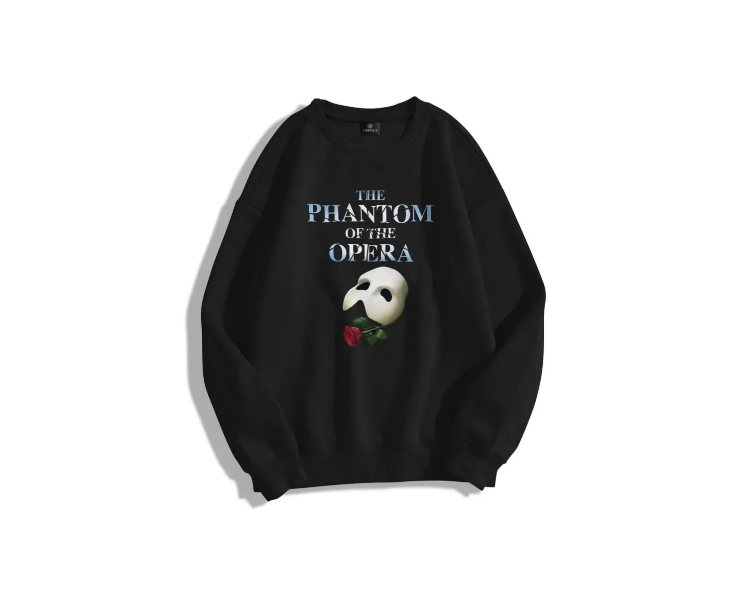 Unisex Phantom Of The Opera Bisiklet Yaka Sweatshirt Siyah