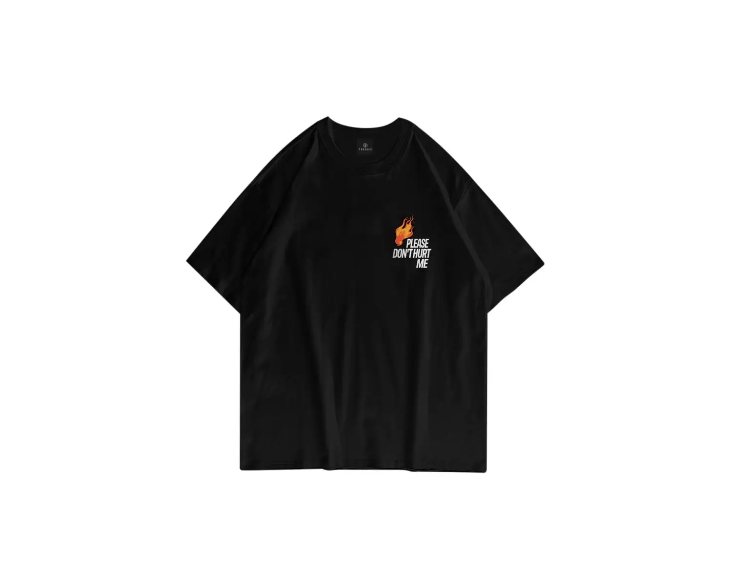 Unisex Please Dont Hurt Me Siyah Tshirt