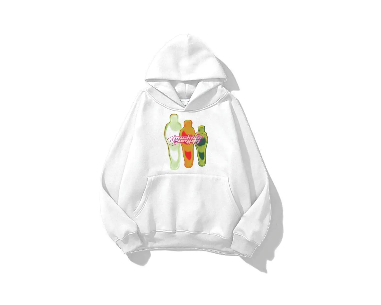 Unisex Pockets Empty Sweatshirt Beyaz