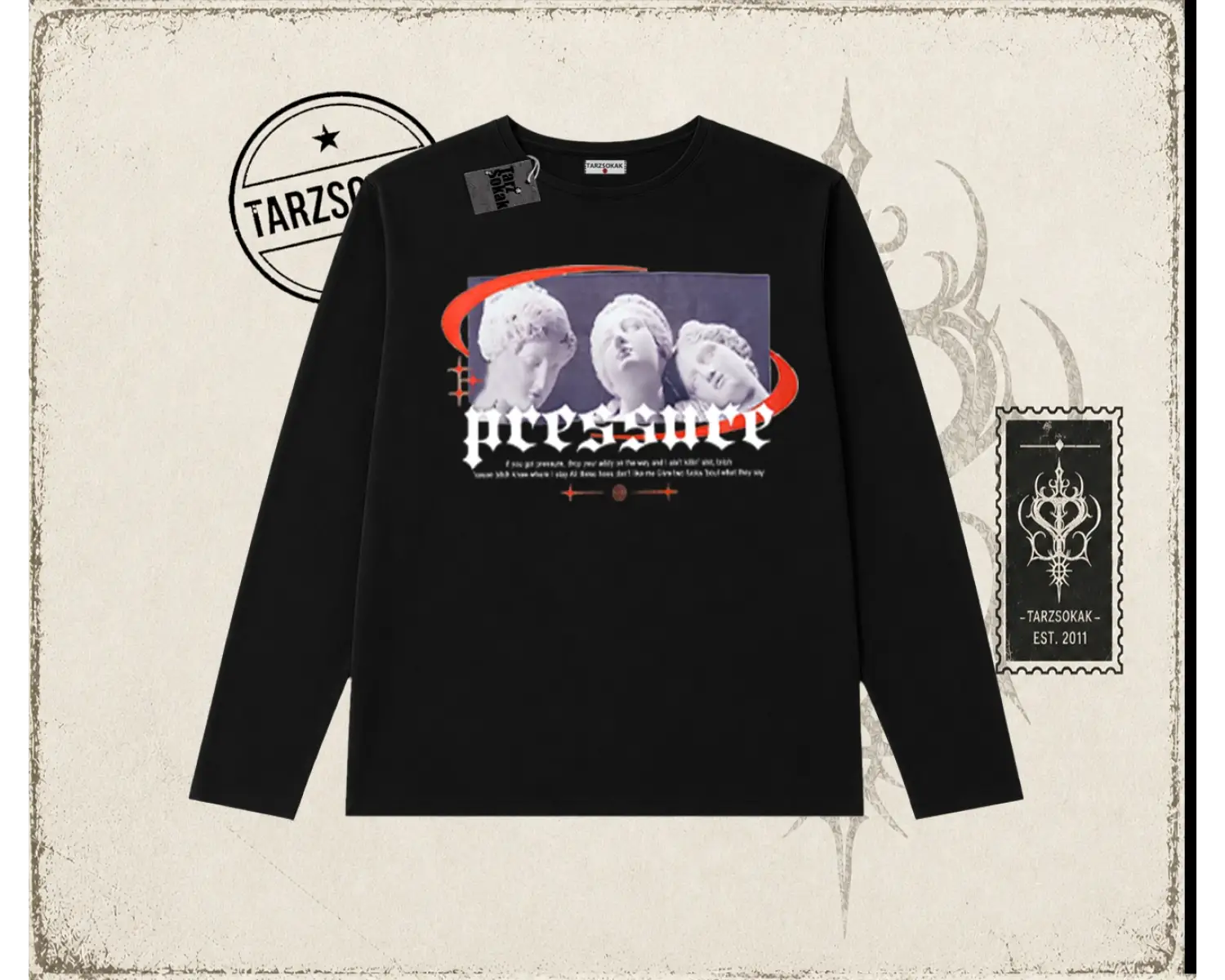 Unisex Pressure Biskilet Yaka  Long Sleeve Beyaz