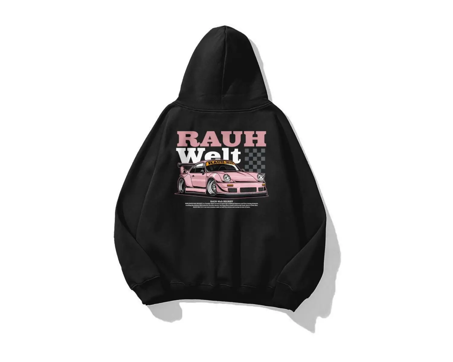 Unisex Rauh Welt Sweatshirt Siyah