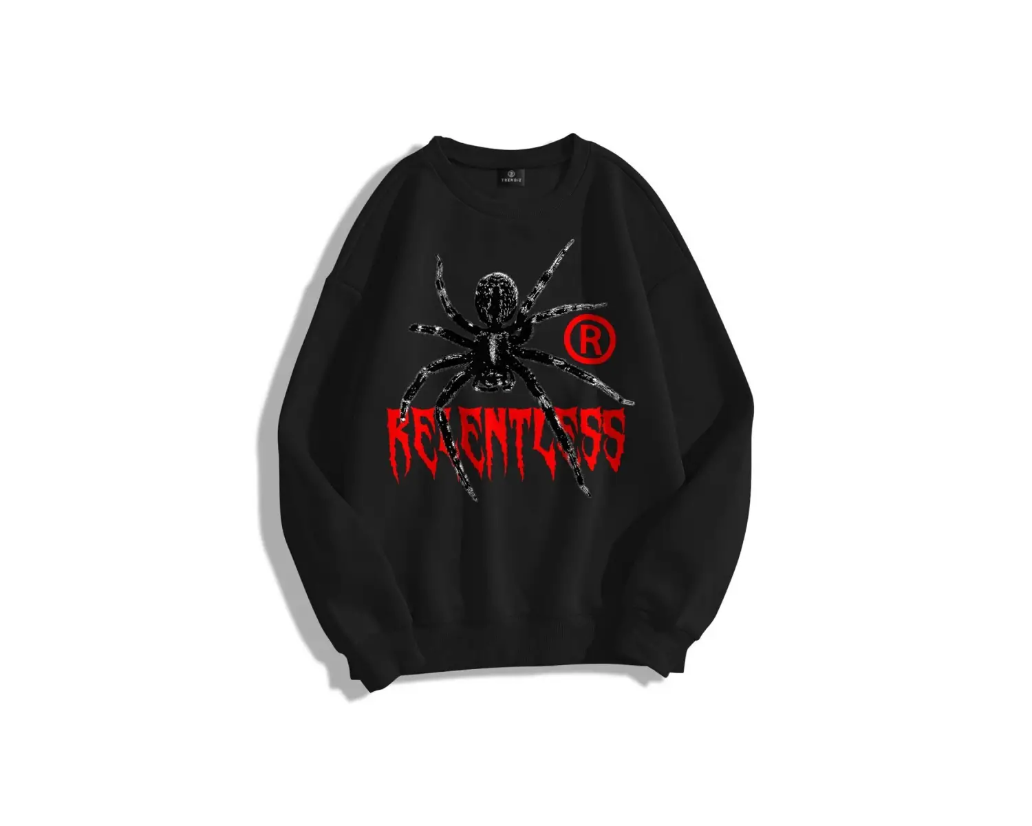 Unisex Relentless Bisiklet Yaka Sweatshirt Hoodie Siyah