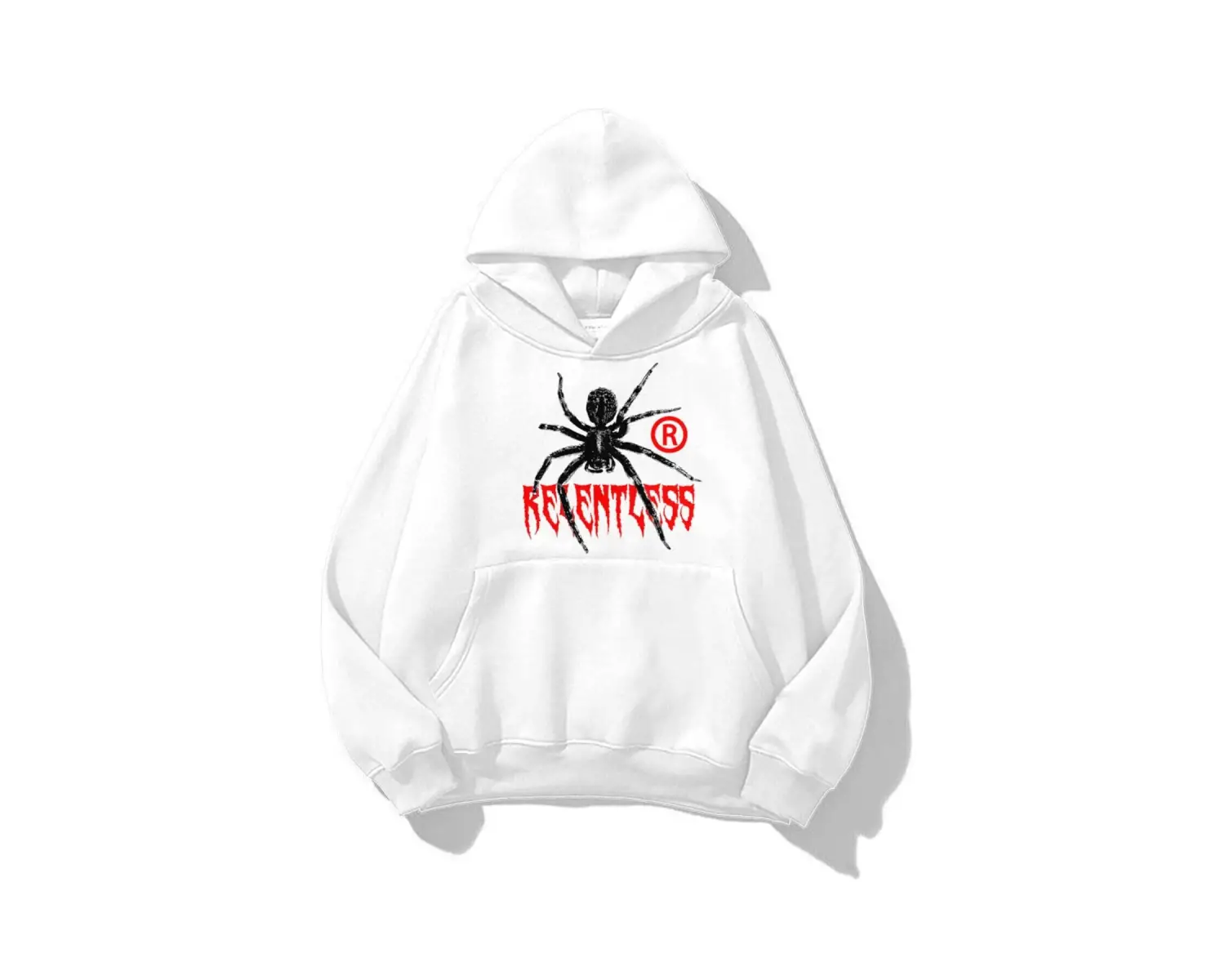 Unisex Relentless Sweatshirt Hoodie Beyaz