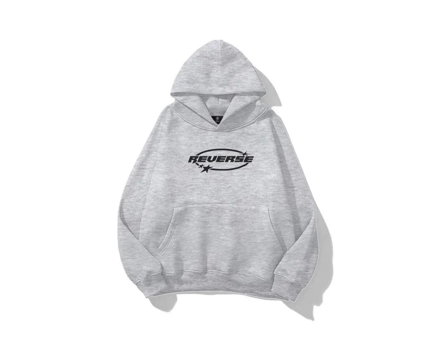 Unisex Reverse Taş Baskılı Sweatshirt Beyaz