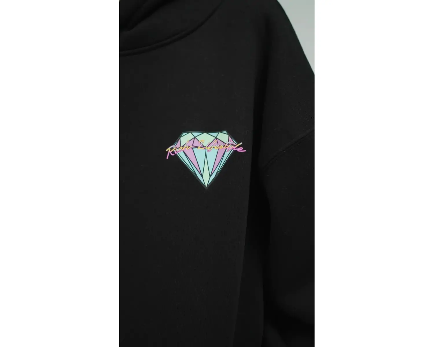 Unisex Rich Lifestyle Sweatshirt Hoodie Siyah