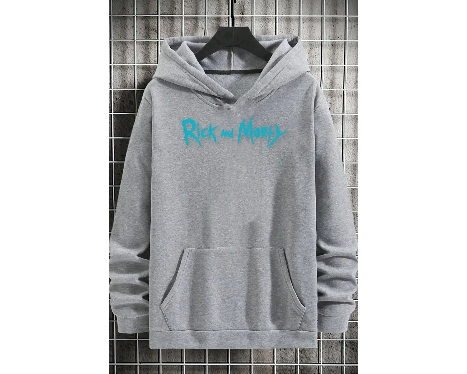 Unisex Rick And Morty Baskılı Sweatshirt TY-siyah-rickmorty