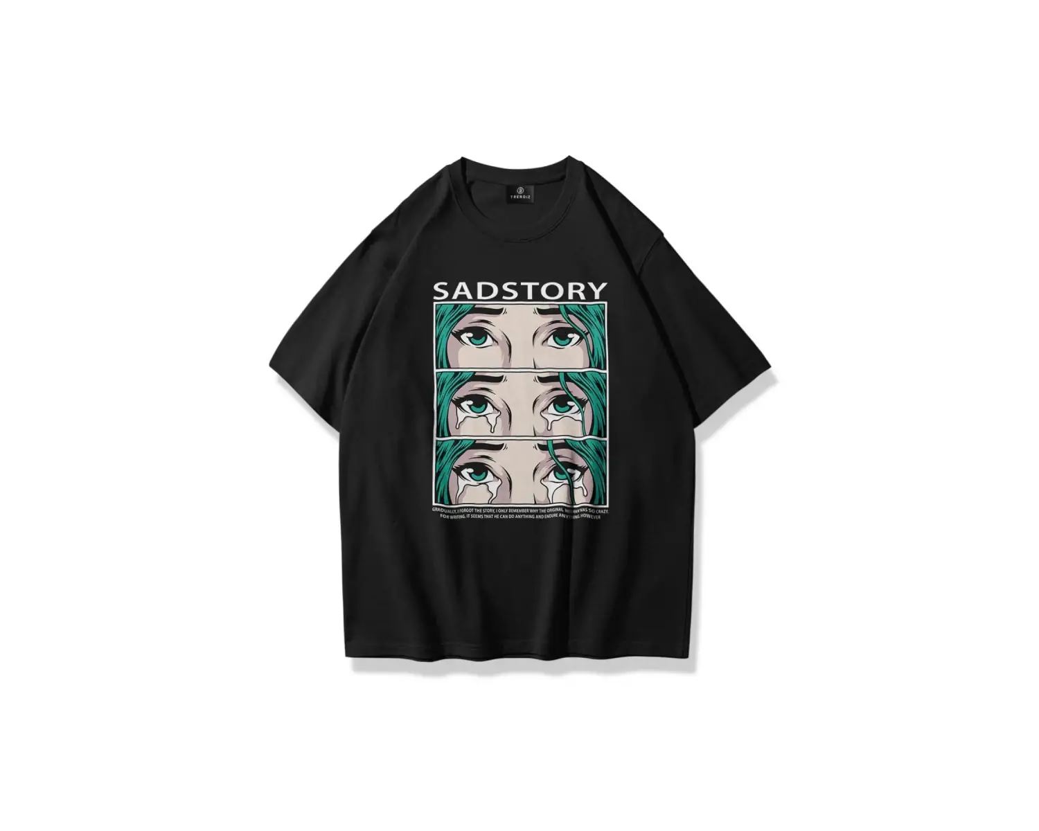 Unisex Sad Story Tshirt Siyah