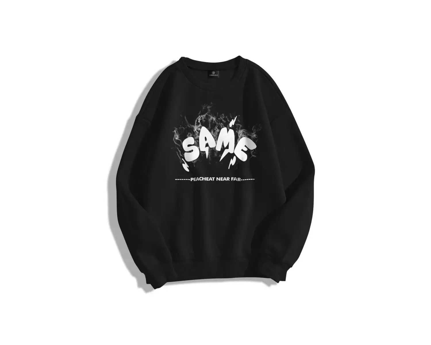 Unisex Same Bisiklet Yaka Sweatshirt Gri