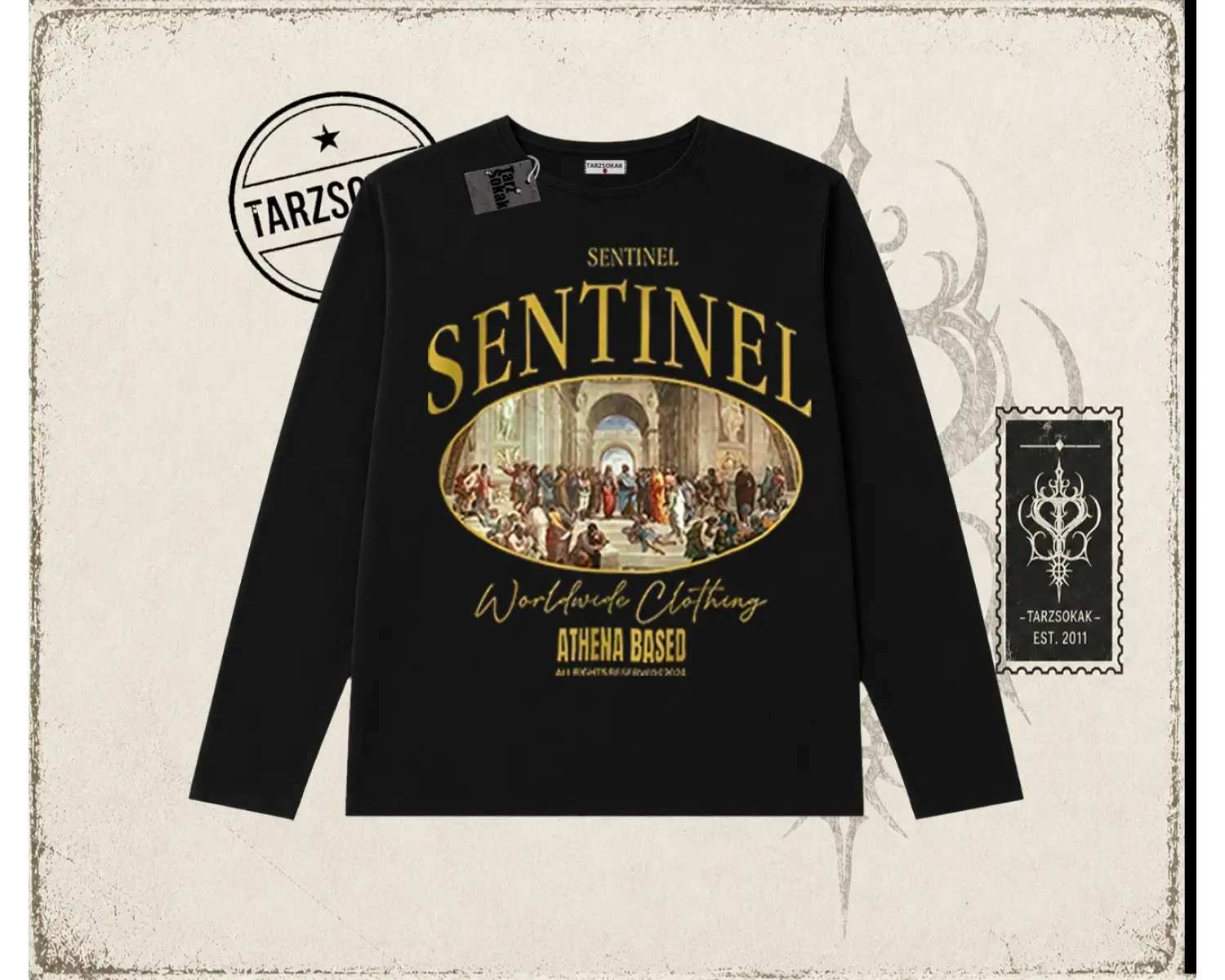 Unisex Sentinel Biskilet Yaka  Long Sleeve Beyaz