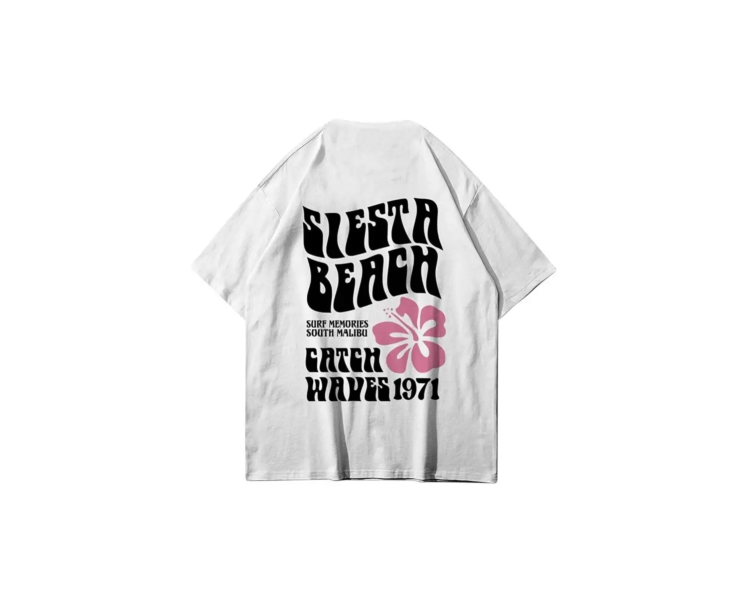 Unisex Siesta Beach Beyaz Tshirt