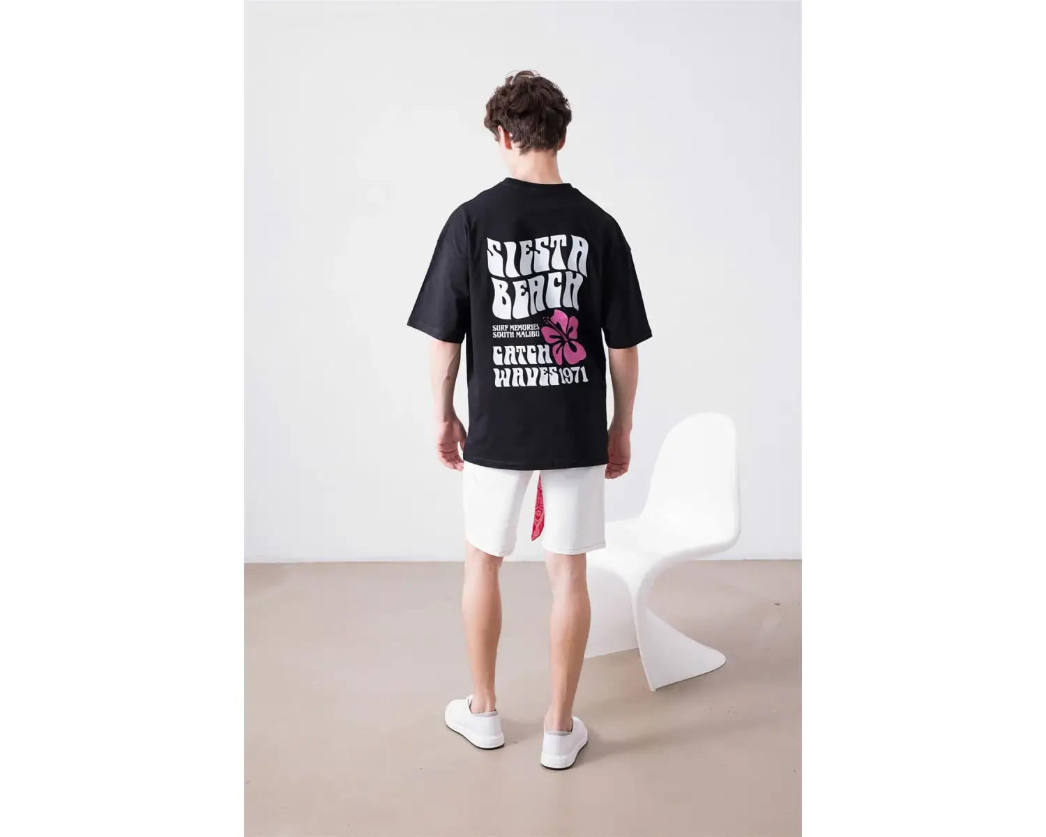 Unisex Siesta Beach Beyaz Tshirt