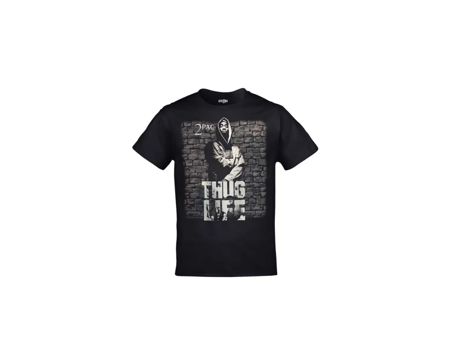 Unisex Siyah 2pac Thug Life Duvar Baskılı