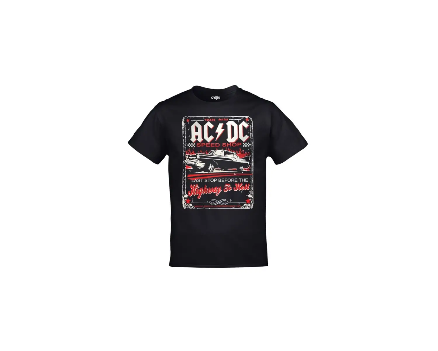 Unisex Siyah Ac Dc Speed Shop