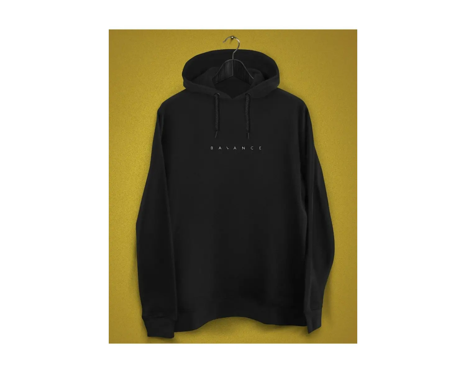 Unisex Siyah Balance Baskılı Sweatshirt