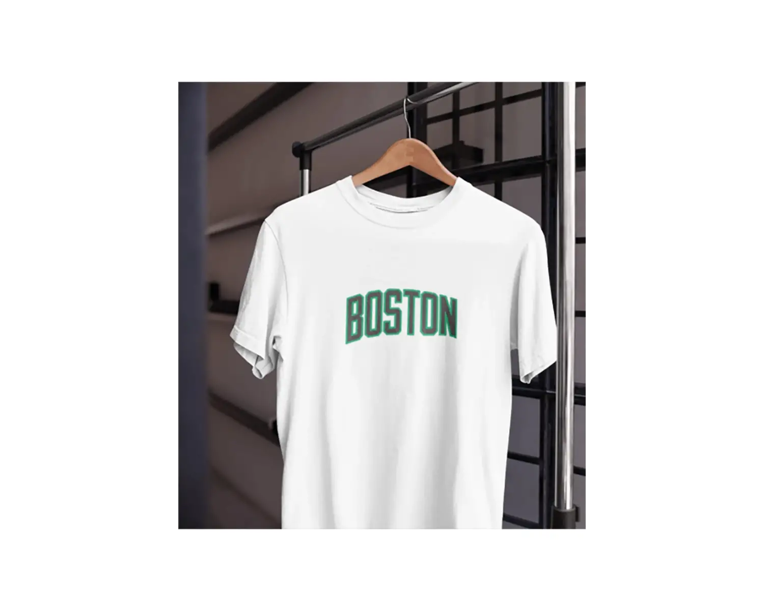 Unısex Siyah Beyaz Boston Baskılı Celtics % 100 Pamuk Tasarım T-shirt