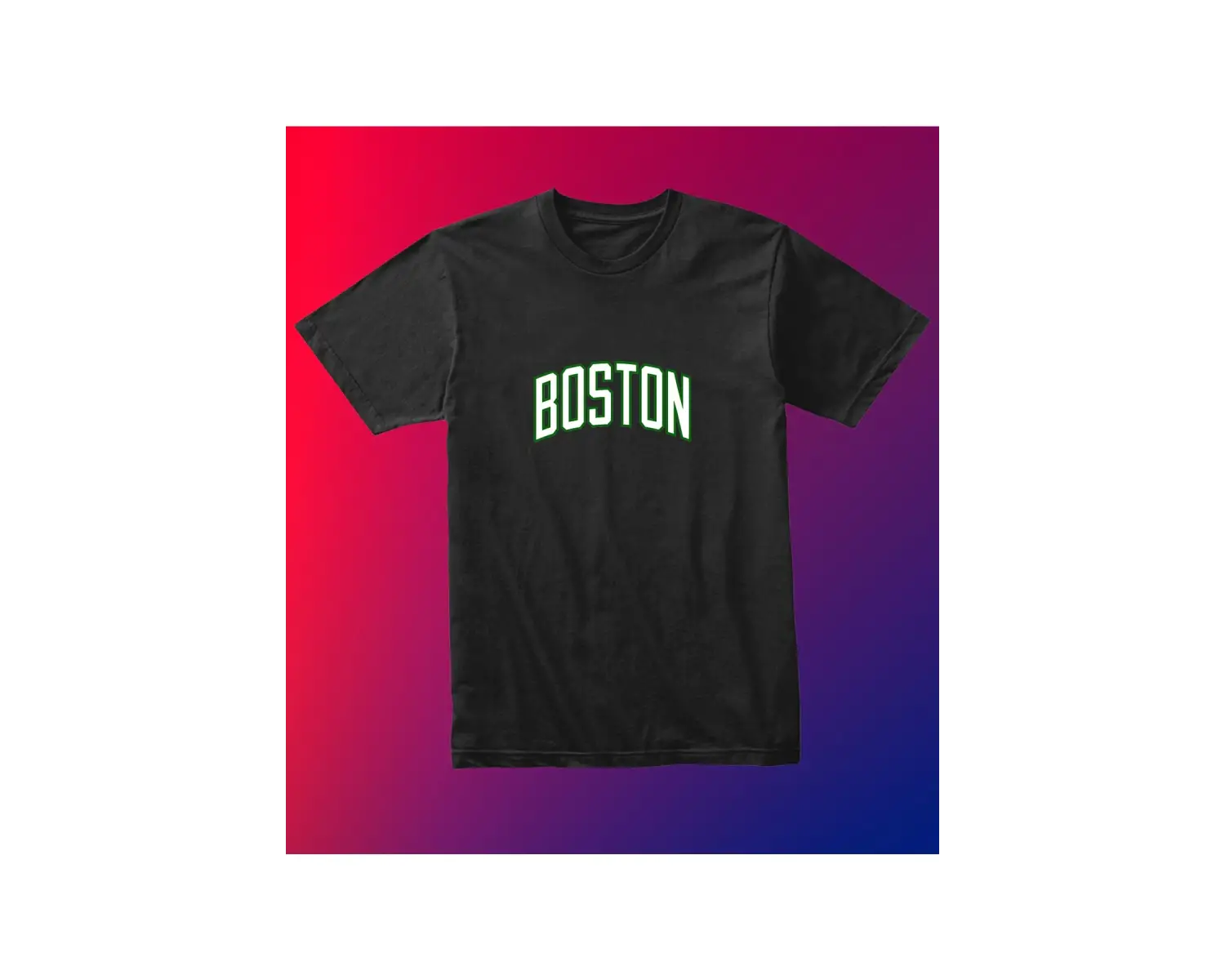 Unısex Siyah Beyaz Boston Baskılı Celtics % 100 Pamuk Tasarım T-shirt