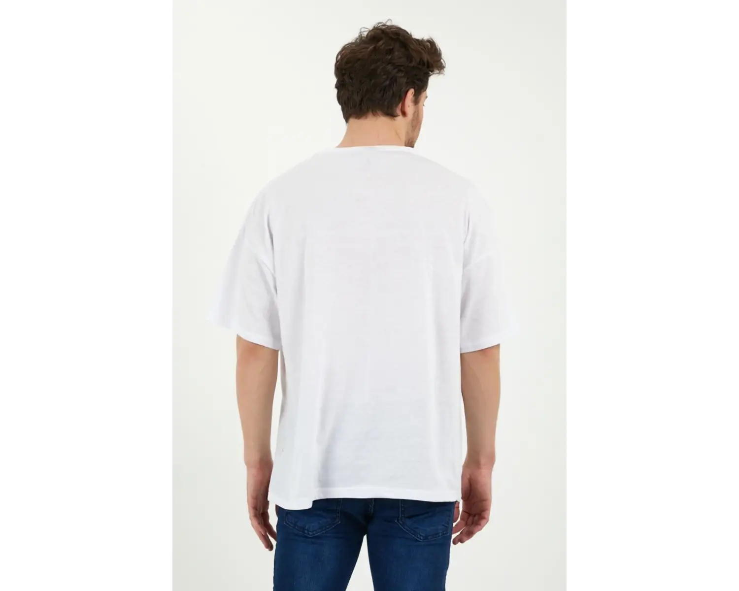 Unisex Siyah Beyaz Oversize Bol Kesim Basic 2 Li Paket Tshirt