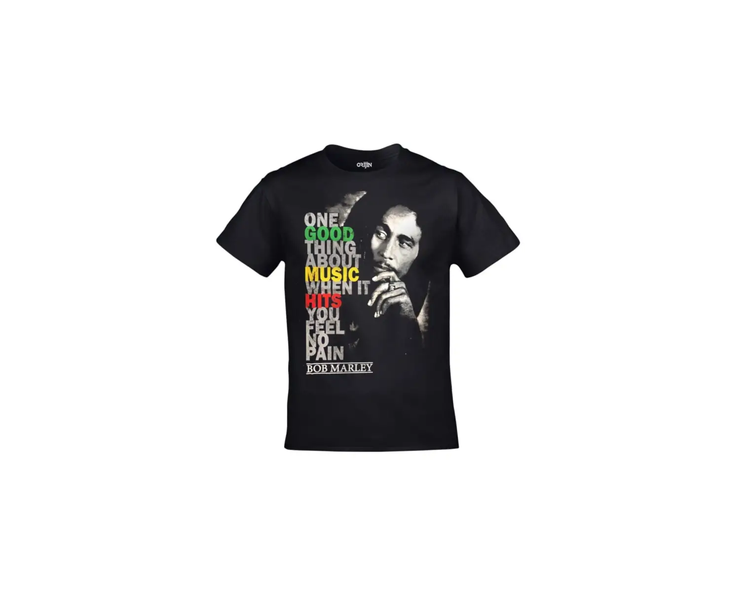 Unisex Siyah Bob Marley Müzik Baskılı