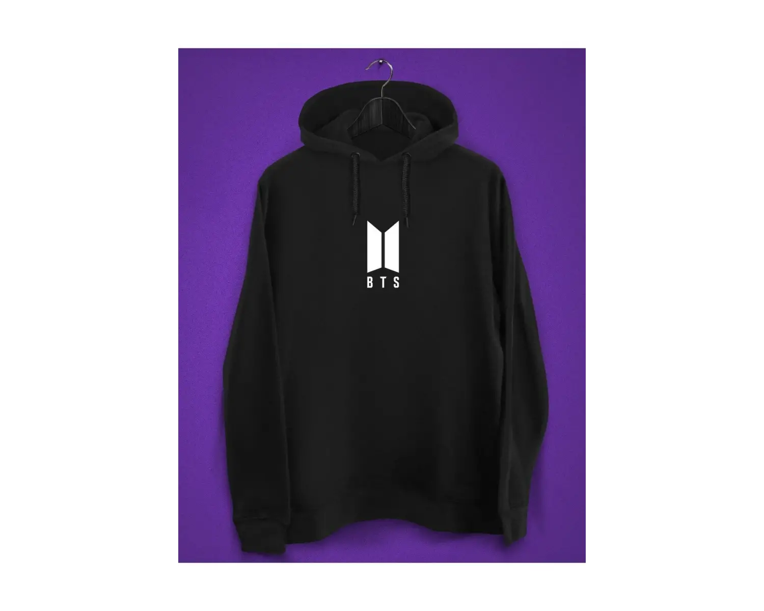 Unisex Siyah Bts Baskılı Sweatshirt