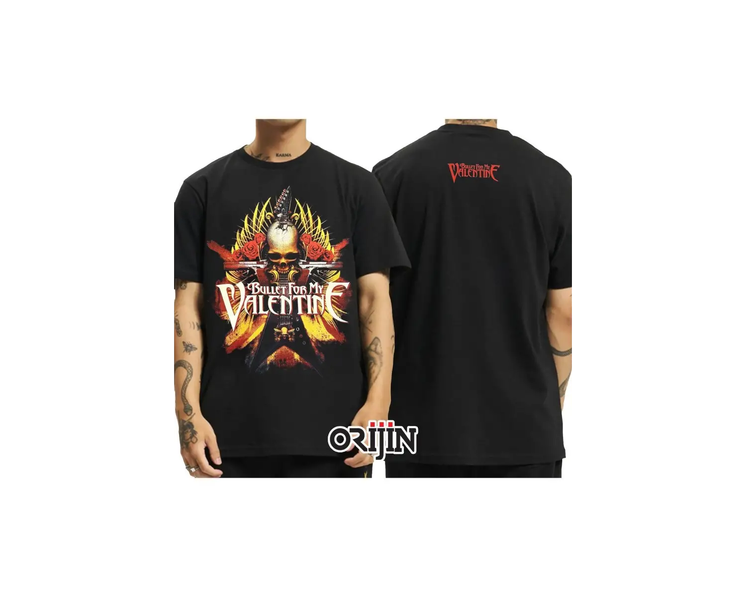 Unisex Siyah Bullet For My Valentine Baskılı