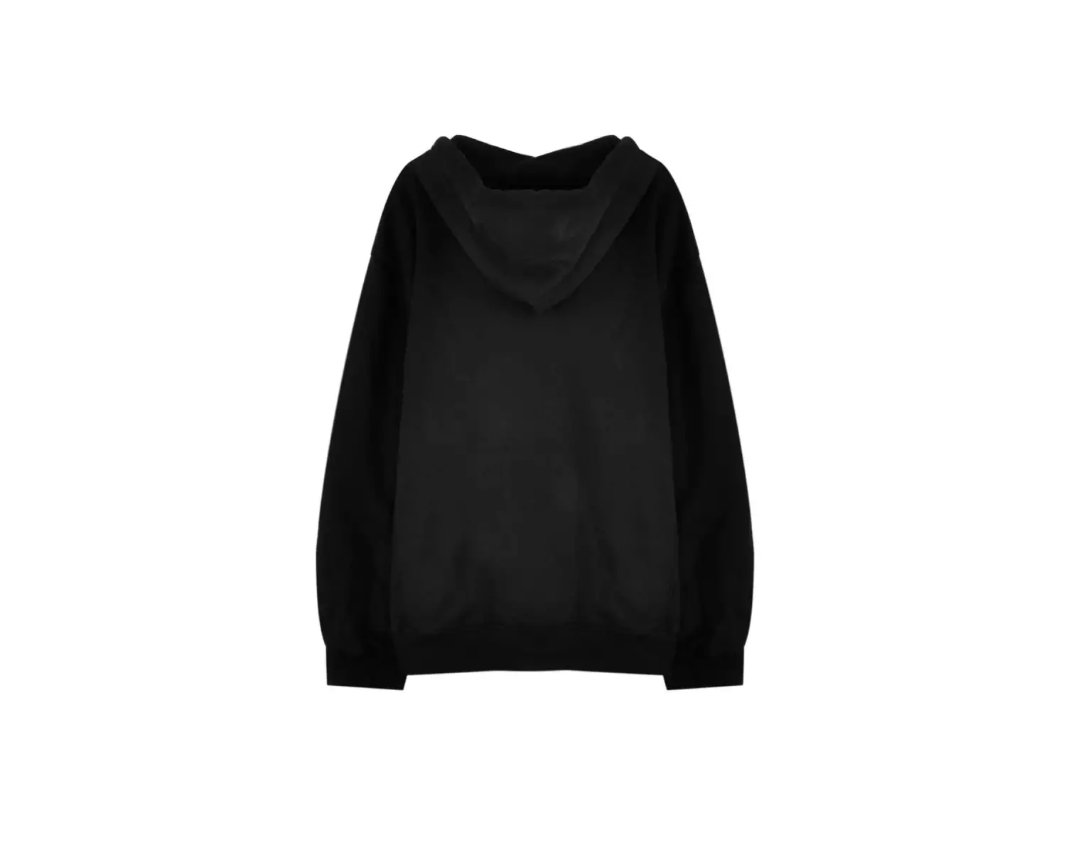 Unisex Siyah CEC Baskılı Oversize Kapüşonlu Hırka