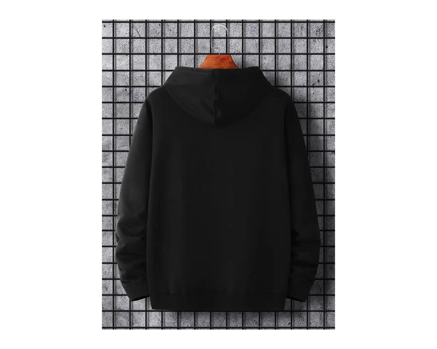 Unisex Siyah Devil Baskılı Kapüşonlu Sweatshirt