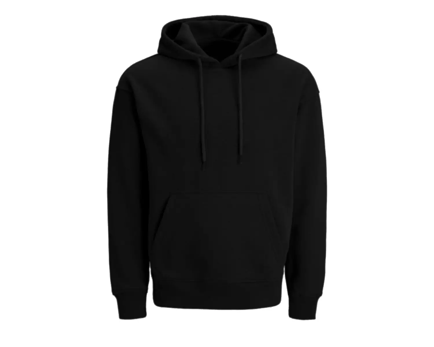 Unisex Siyah Kanguru Cepli Kapüşonlu Kışlık Sweatshirt Hoodie