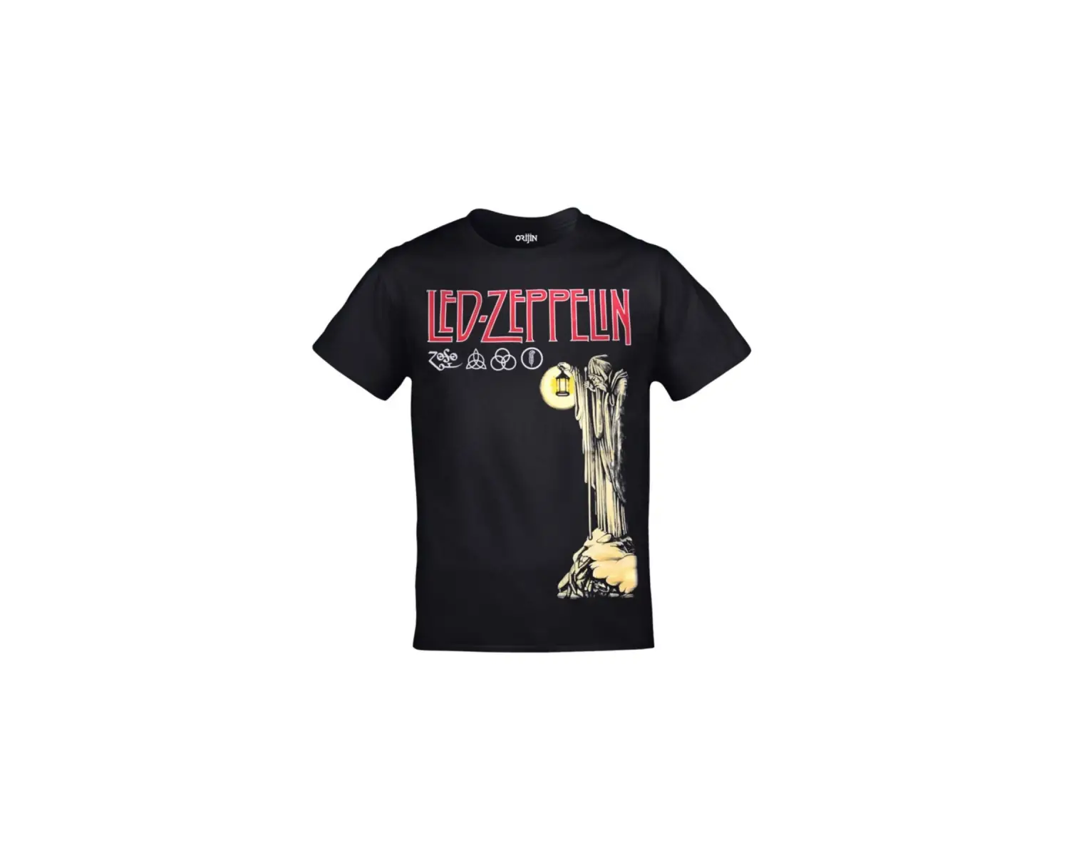 Unisex Siyah Led Zeppelin Hermit Baskılı