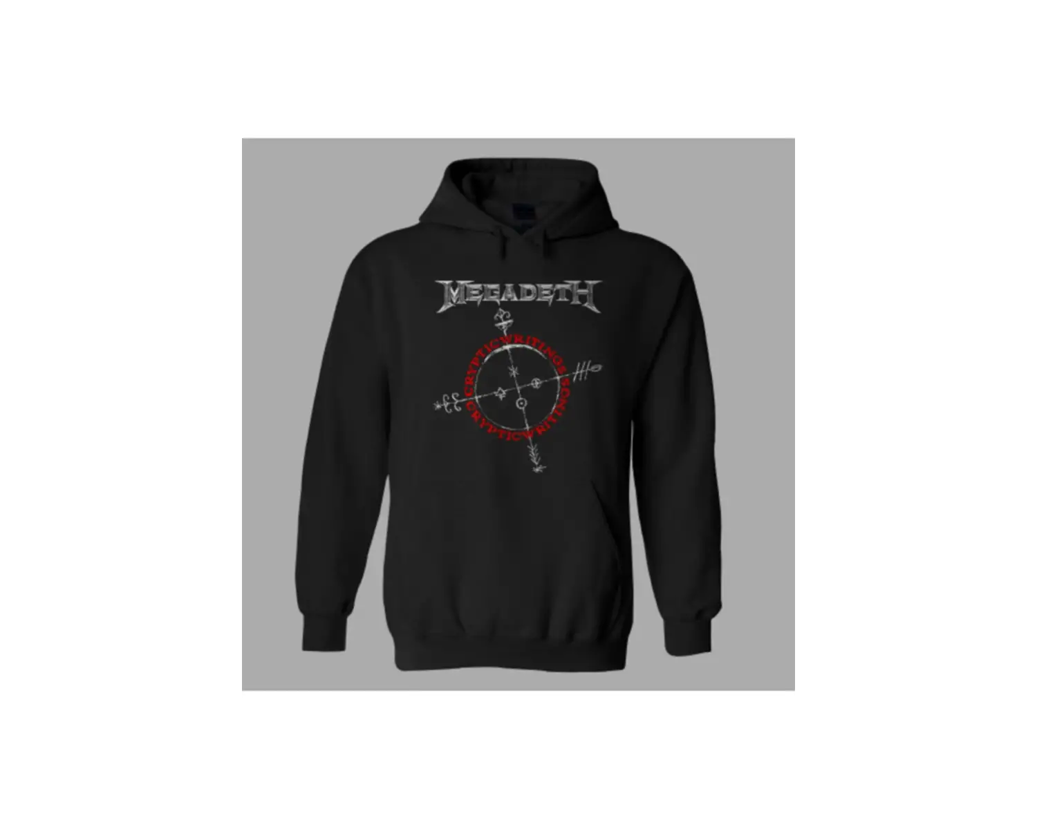 Unisex Siyah Megadeth Cryptical Writings  Hoodie