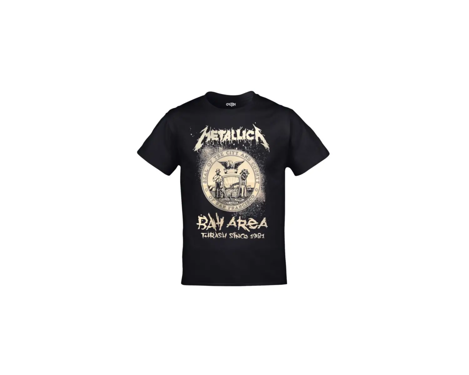 Unisex Siyah Metallica - Bay Area Baskılı
