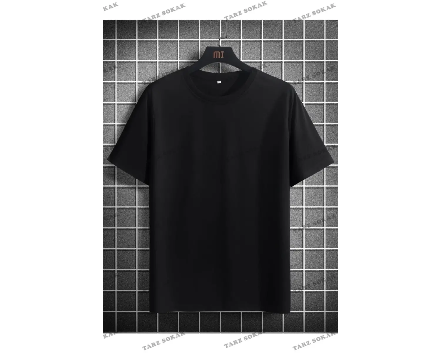 Unisex Siyah Netherlands Baskılı Oversize Bisiklet Yaka Penye