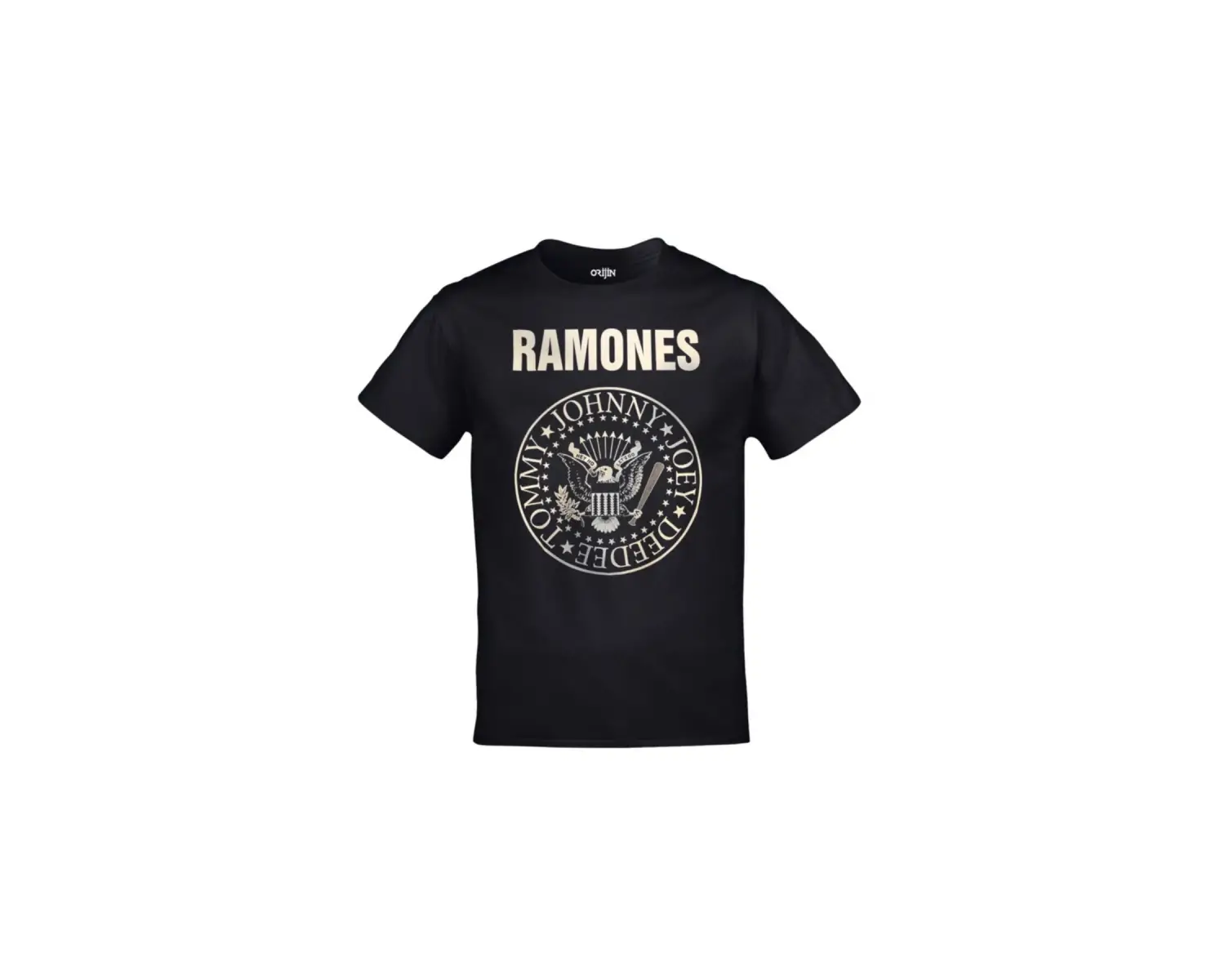 Unisex Siyah Ramones Logo Baskılı