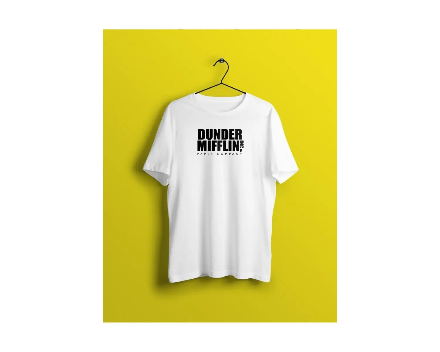 Unisex Siyah The Office Baskılı T-shirt