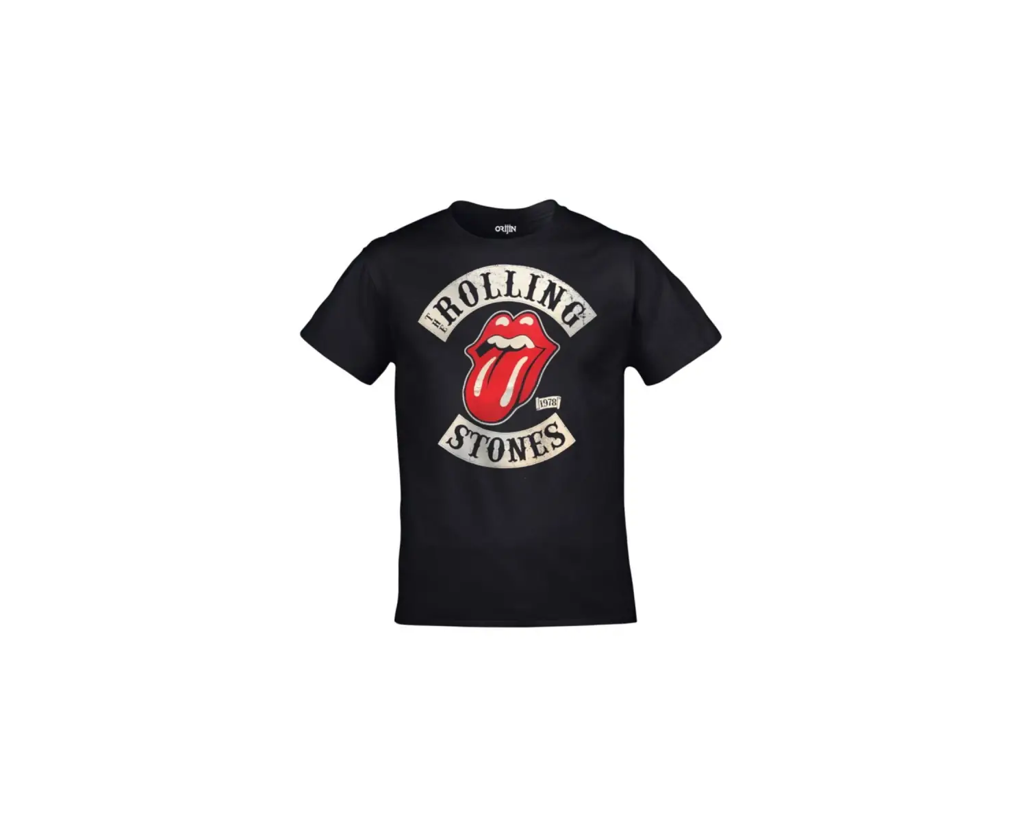 Unisex Siyah The Rolling Stones 1978 Logo Baskılı