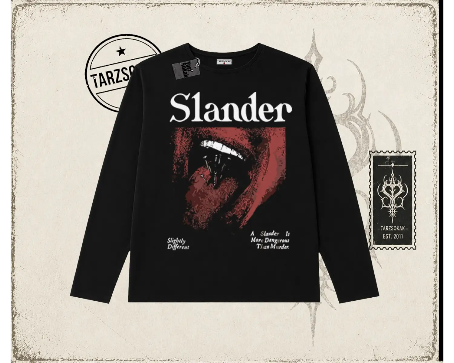 Unisex Slander Biskilet Yaka  Long Sleeve Beyaz