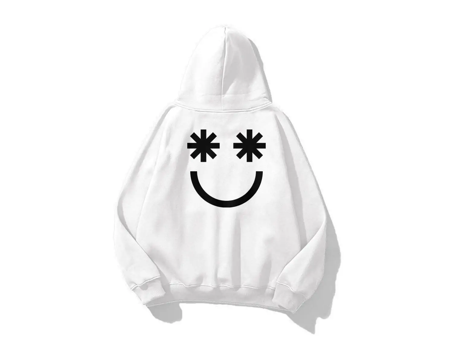 Unisex Smiley Sweatshirt Beyaz