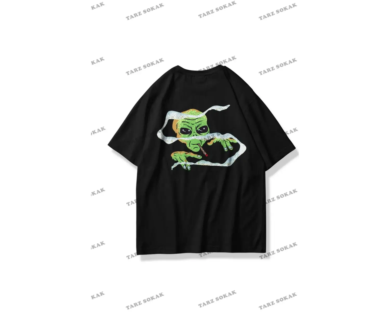 Unisex Smoking Alien Tshirt