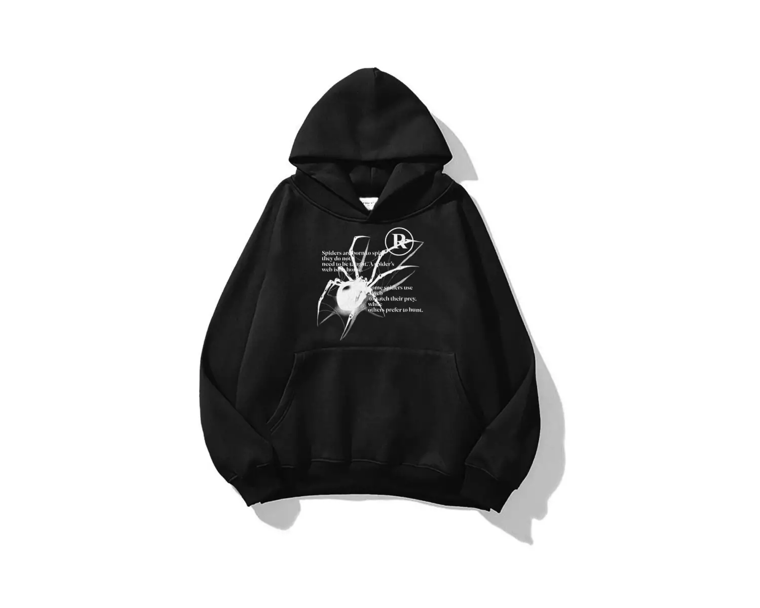 Unisex Spider R Sweatshirt Hoodie Siyah