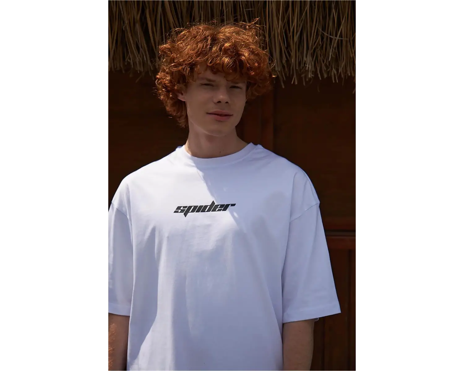 Unisex Spider Tshirt Beyaz