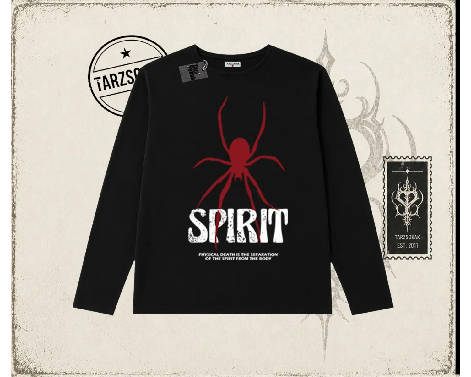 Unisex Spirit Biskilet Yaka  Long Sleeve Beyaz