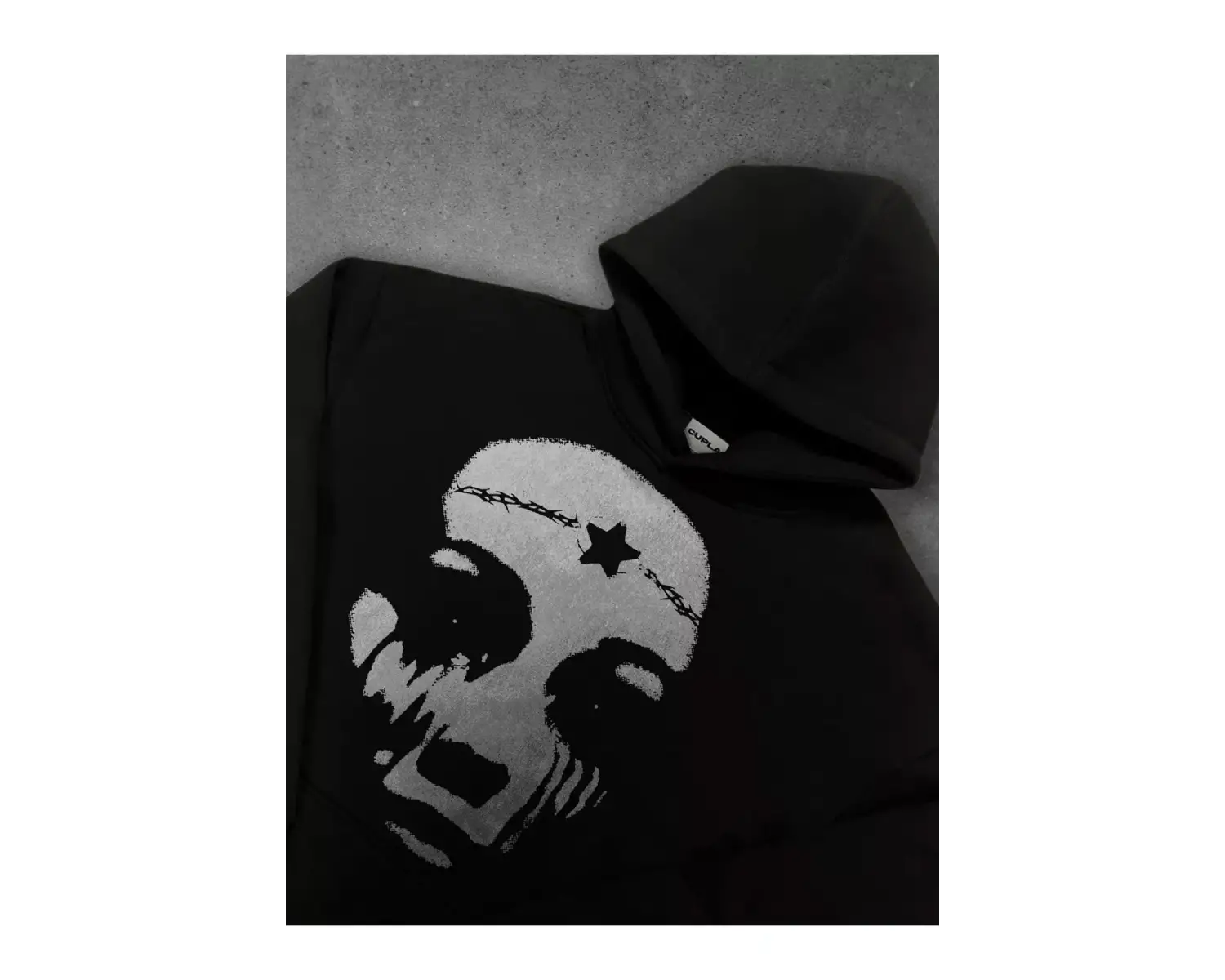 Unisex Star Face Sweatshirt Siyah