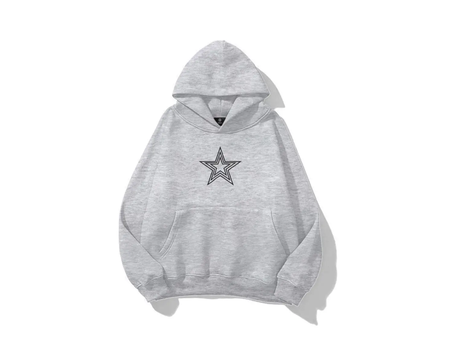 Unisex Star Stroke Taş Baskılı Sweatshirt Beyaz