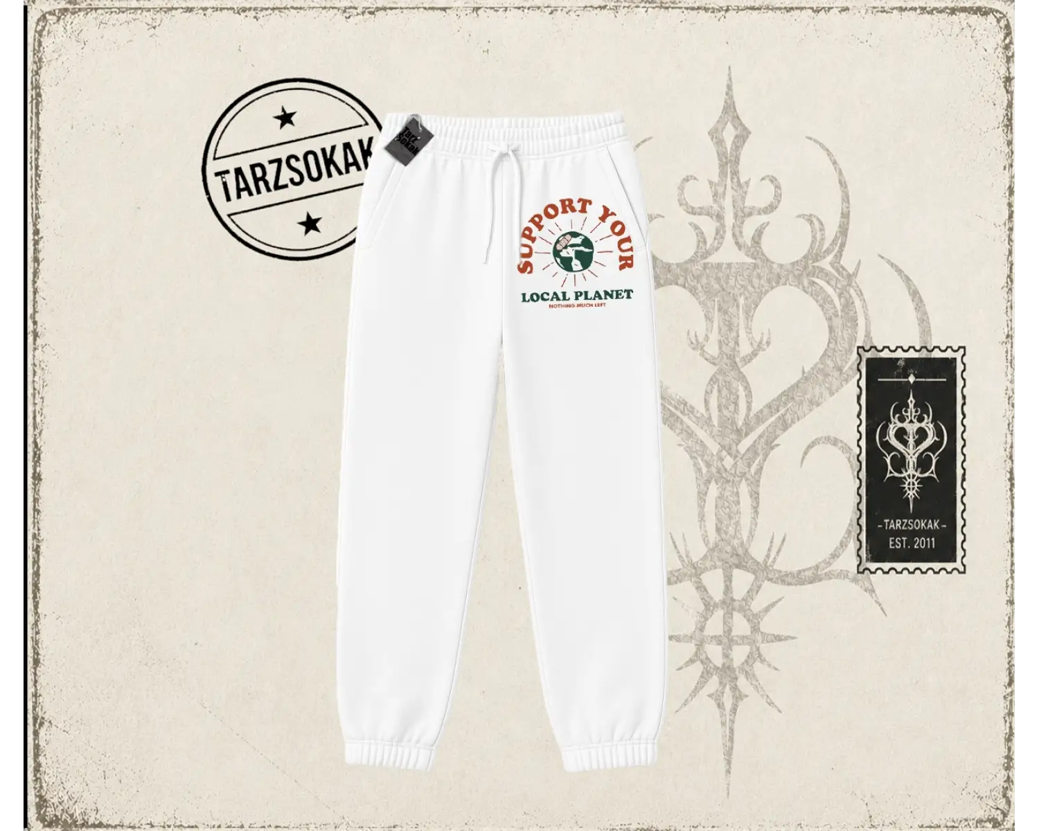 Unisex Support Your Unisex Jogger Eşofman Altı Beyaz