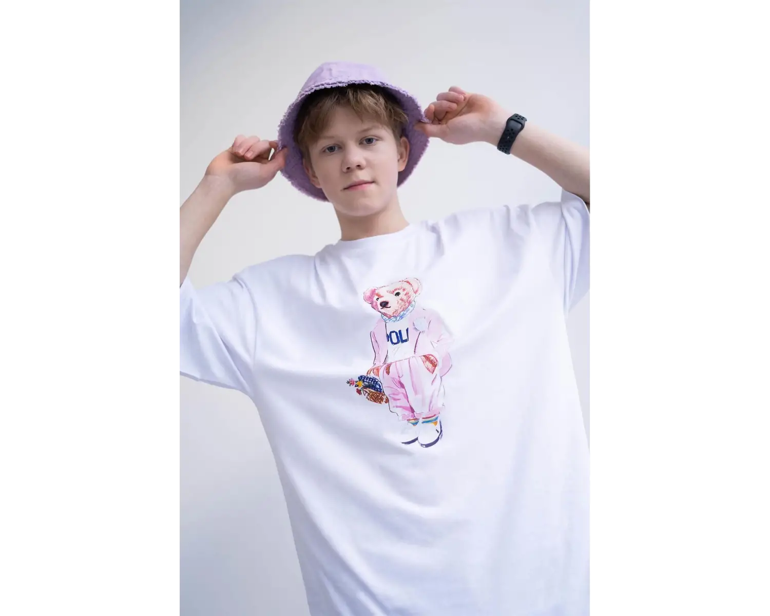 Unisex Teddy Beyaz Tshirt