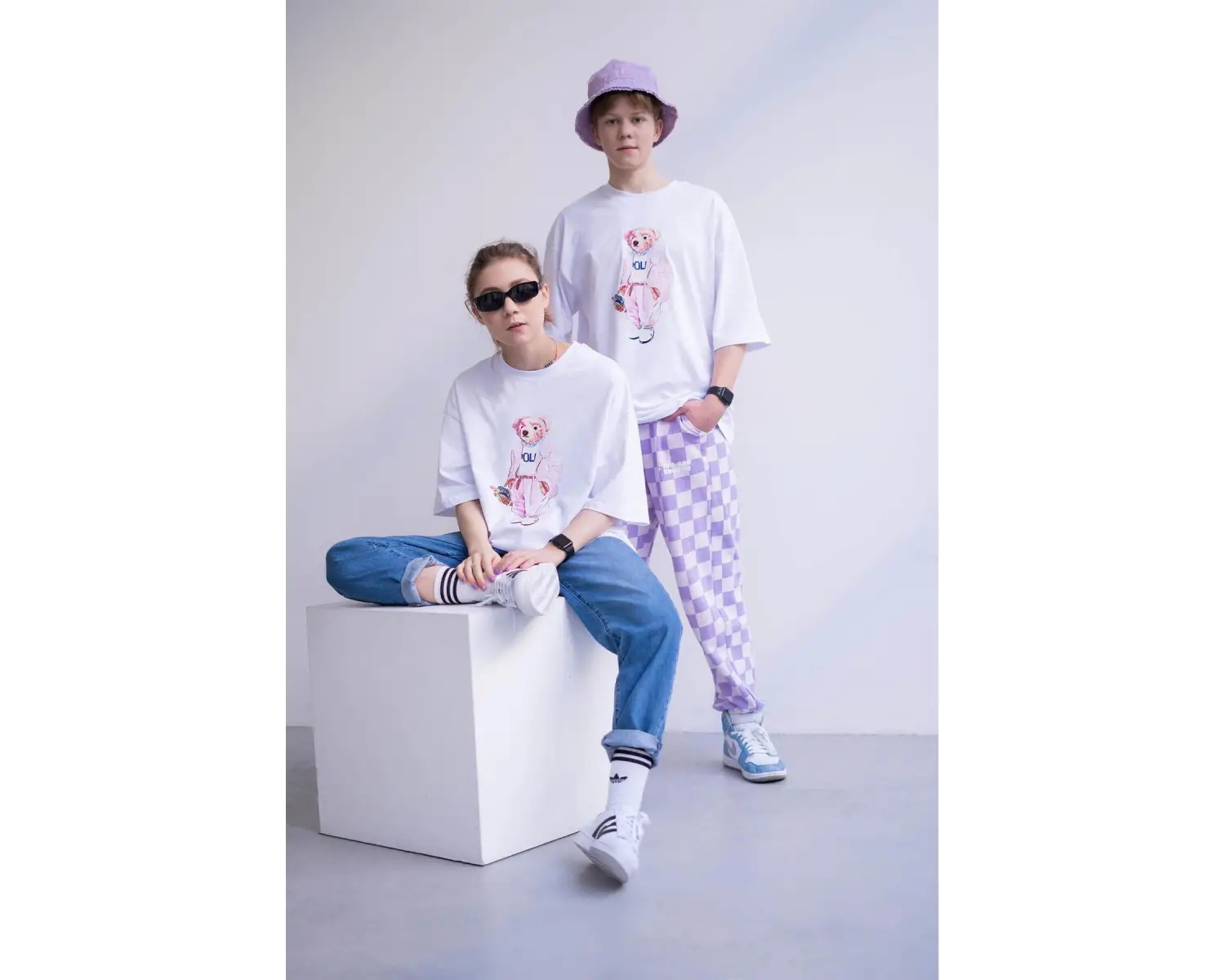 Unisex Teddy Beyaz Tshirt