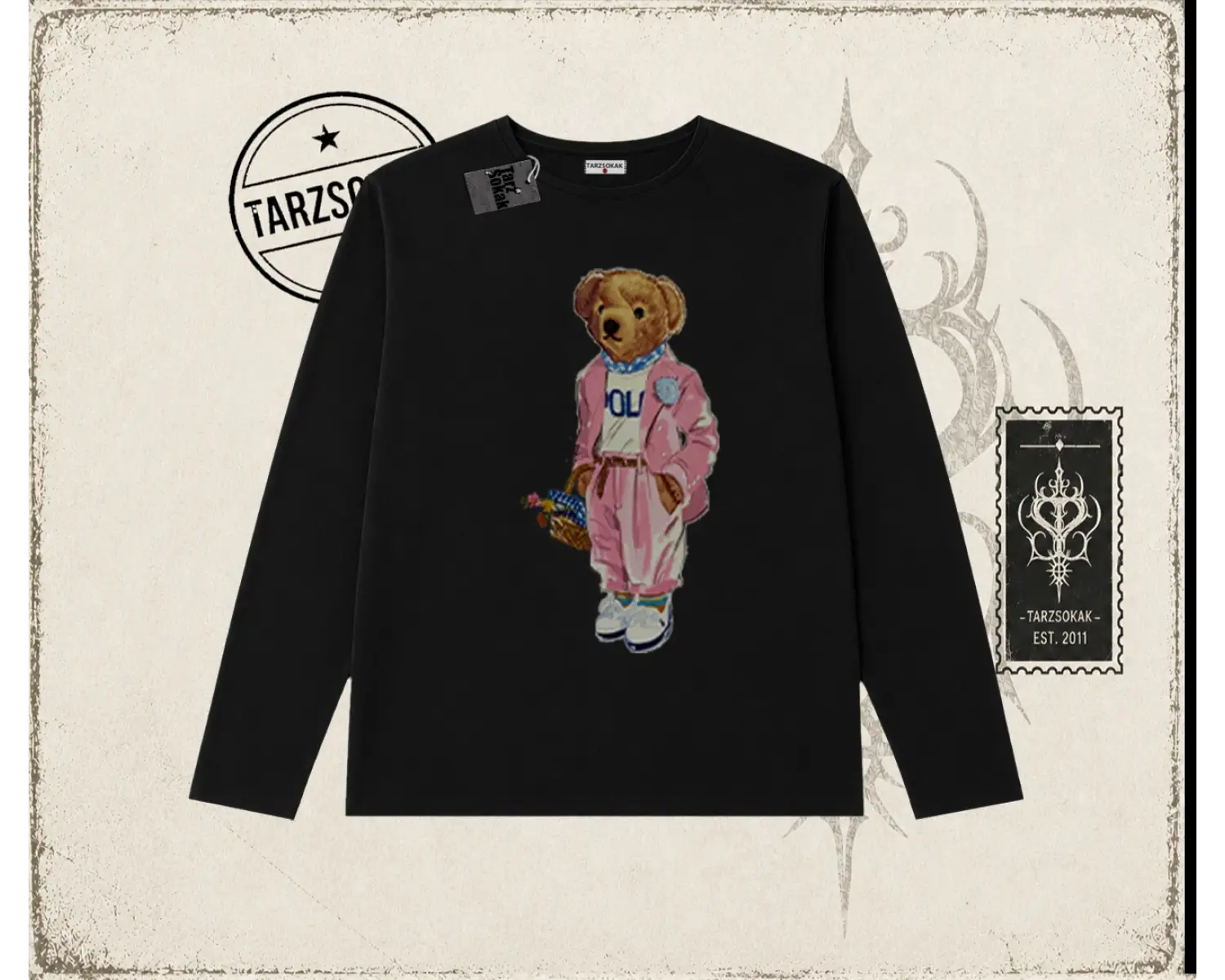 Unisex Teddy Biskilet Yaka  Long Sleeve Beyaz