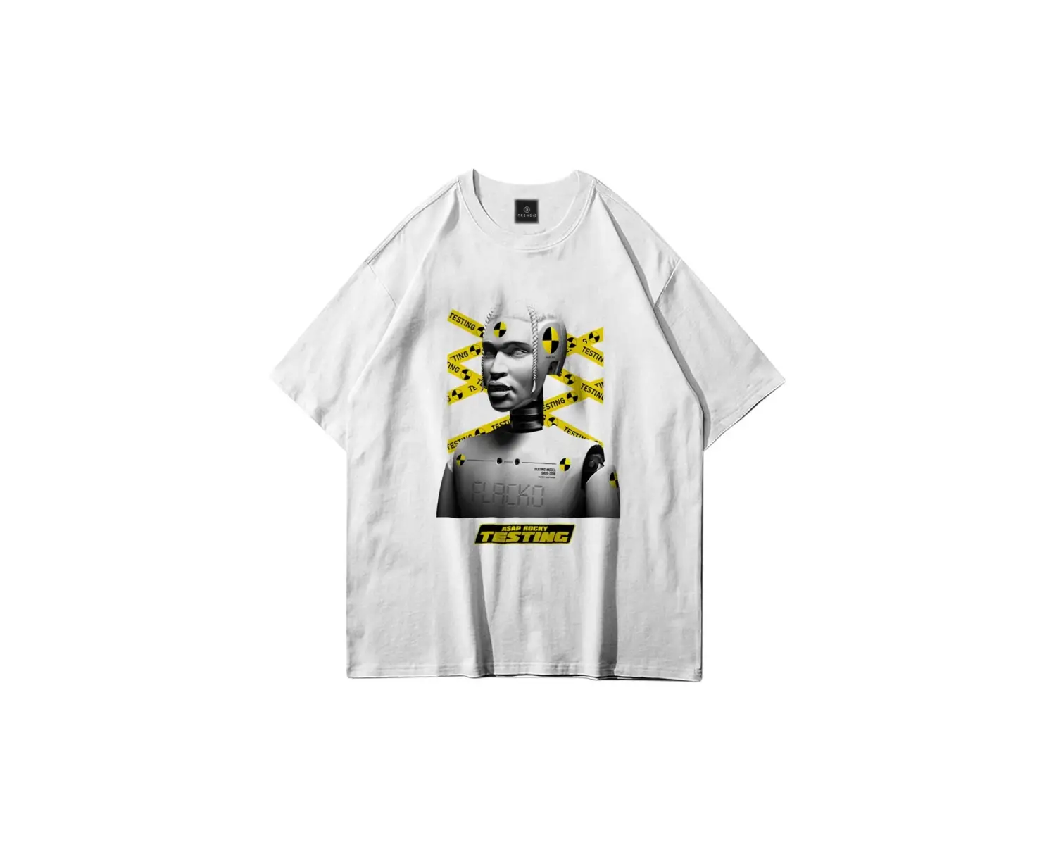 Unisex Testing Asap Rocky Beyaz T Shirt