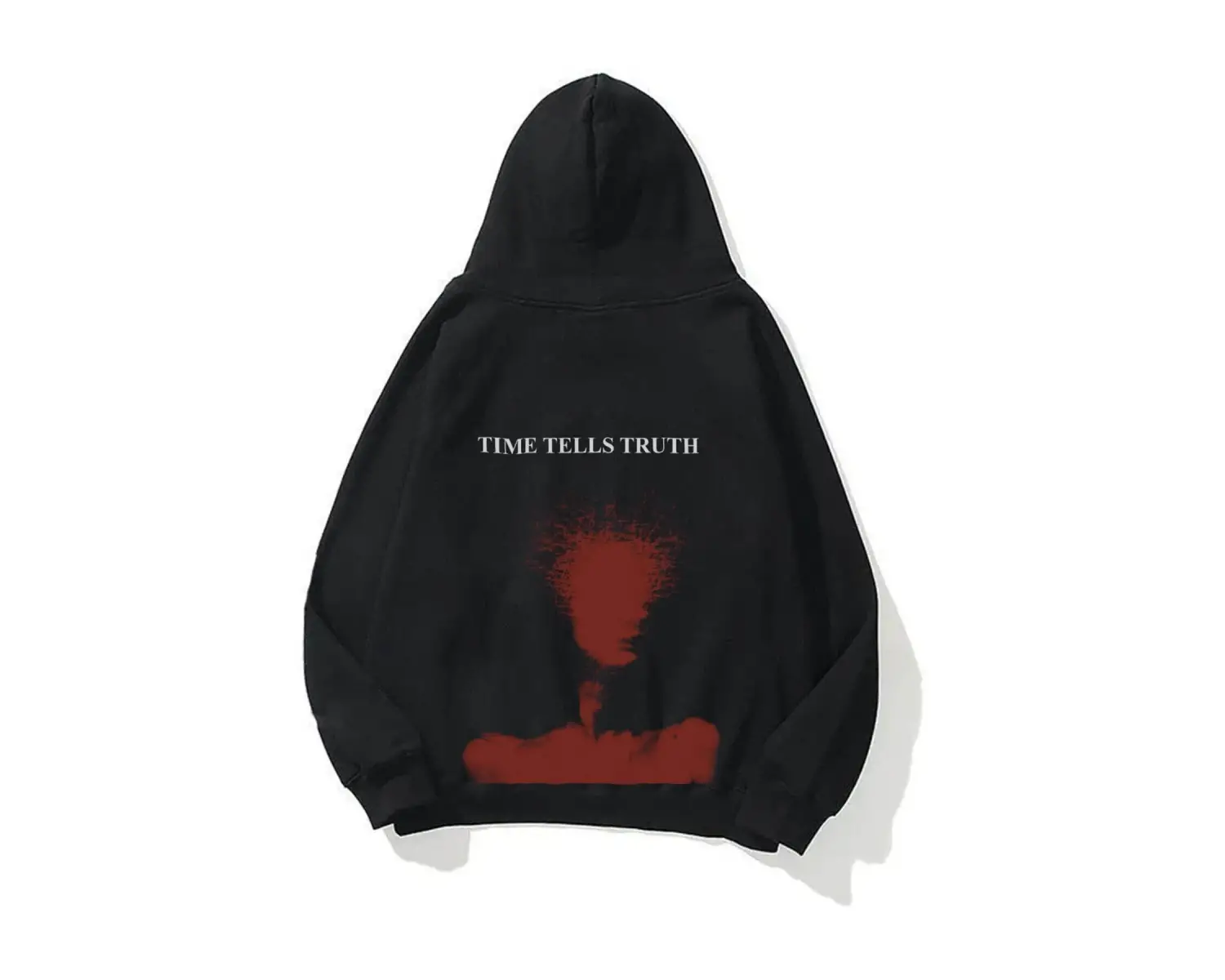 Unisex Time Tells Truth Sweatshirt Hoodie Siyah
